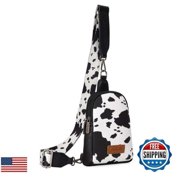 Cow Print Crossbody Bags for Women Western Sling Bag with Adjustable - Picture 1 of 5